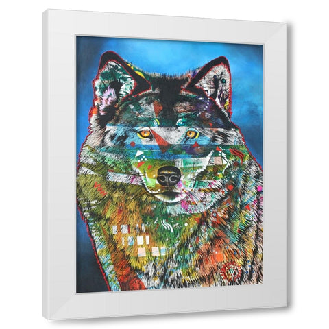 Wolfen White Modern Wood Framed Art Print by Stevenson, Graeme