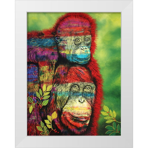 Hanging around White Modern Wood Framed Art Print by Stevenson, Graeme