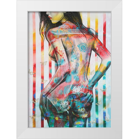 I Dare You White Modern Wood Framed Art Print by Stevenson, Graeme