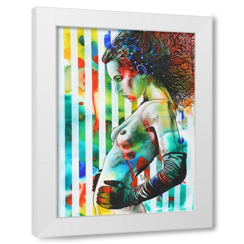 What Attitude White Modern Wood Framed Art Print by Stevenson, Graeme