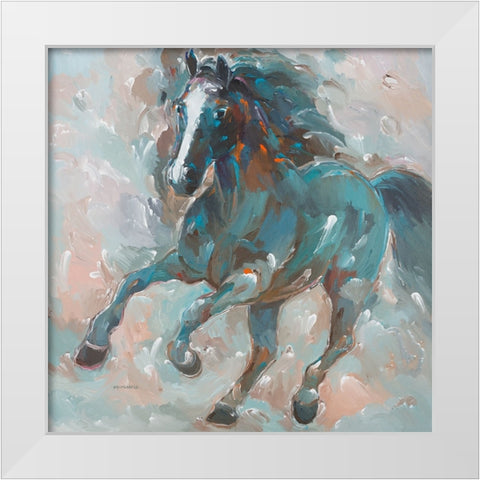 Knight of the Night White Modern Wood Framed Art Print by Khorasani, Hooshang