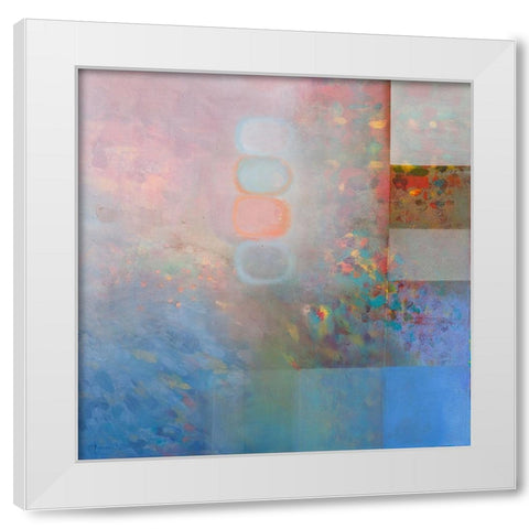 Harmonies II White Modern Wood Framed Art Print by Khorasani, Hooshang