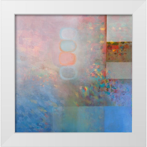 Harmonies II White Modern Wood Framed Art Print by Khorasani, Hooshang