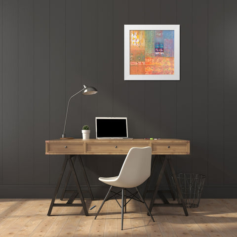 Harmonies III White Modern Wood Framed Art Print by Khorasani, Hooshang