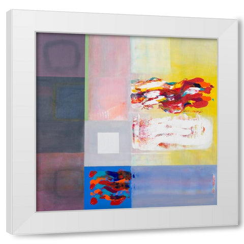 Storm on the Plaza White Modern Wood Framed Art Print by Khorasani, Hooshang