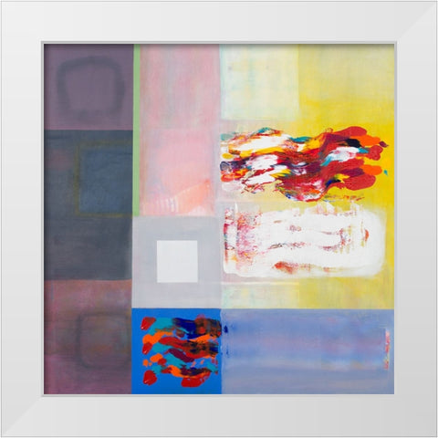 Storm on the Plaza White Modern Wood Framed Art Print by Khorasani, Hooshang