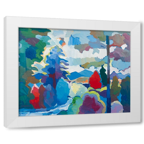 Stream into Consciousness #2 White Modern Wood Framed Art Print by Khorasani, Hooshang