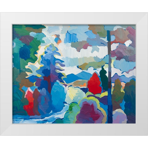 Stream into Consciousness #2 White Modern Wood Framed Art Print by Khorasani, Hooshang