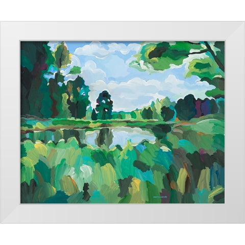 Bayou Life White Modern Wood Framed Art Print by Khorasani, Hooshang