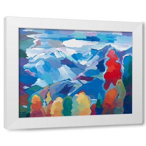 Natures Composition White Modern Wood Framed Art Print by Khorasani, Hooshang