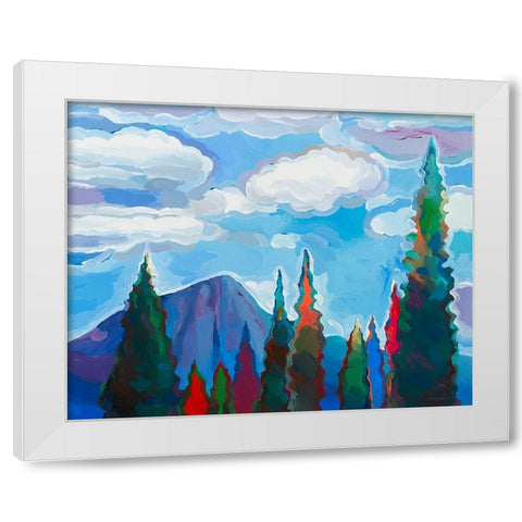 Color and Clouds #5 White Modern Wood Framed Art Print by Khorasani, Hooshang