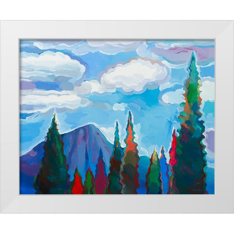 Color and Clouds #5 White Modern Wood Framed Art Print by Khorasani, Hooshang