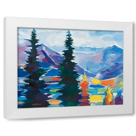 The Sentries White Modern Wood Framed Art Print by Khorasani, Hooshang