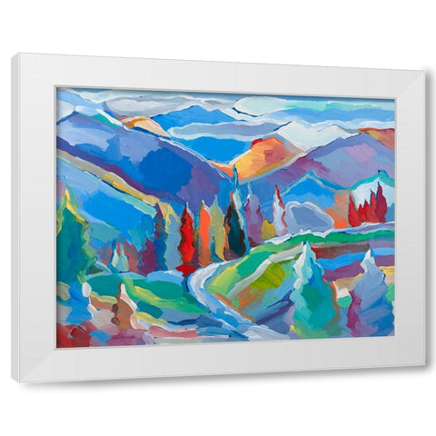 Colorado Composition #5 White Modern Wood Framed Art Print by Khorasani, Hooshang