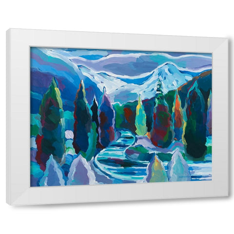 Glacier Legacy #8 White Modern Wood Framed Art Print by Khorasani, Hooshang
