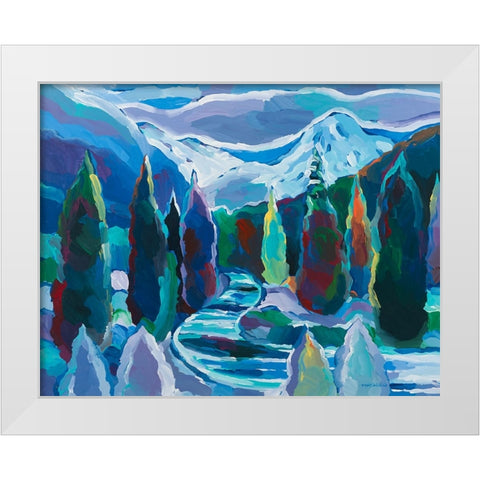 Glacier Legacy #8 White Modern Wood Framed Art Print by Khorasani, Hooshang