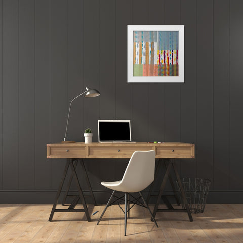 Shades of Color White Modern Wood Framed Art Print by Khorasani, Hooshang