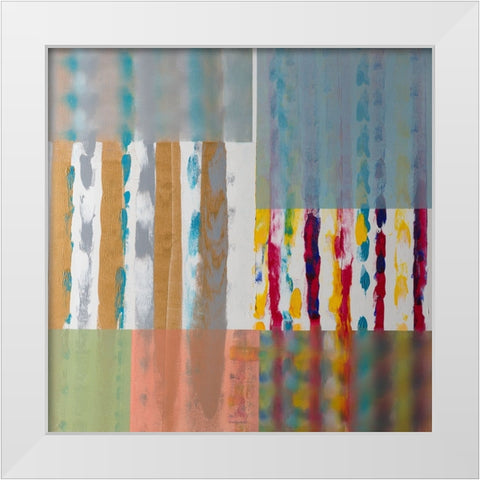 Shades of Color White Modern Wood Framed Art Print by Khorasani, Hooshang