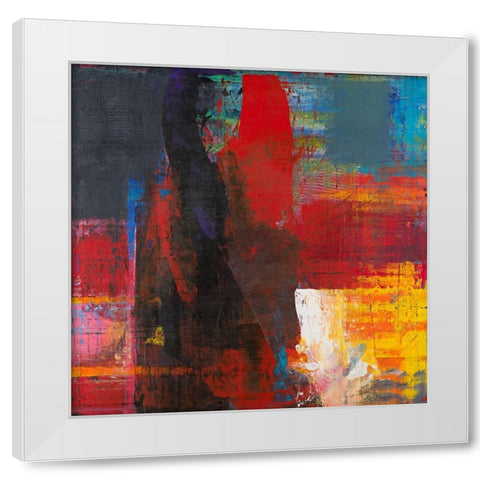 Range of Emotions White Modern Wood Framed Art Print by Khorasani, Hooshang