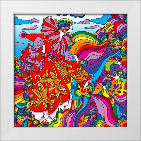 Rainbow_queen White Modern Wood Framed Art Print by Green, Howie