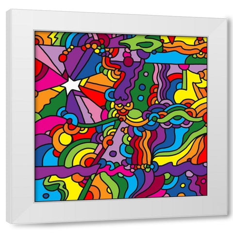 Pop-Art-Mambo-216A White Modern Wood Framed Art Print by Green, Howie