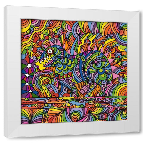 Pop-Art-Shane-Monster White Modern Wood Framed Art Print by Green, Howie