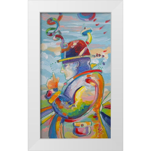 Pop Art Thinker White Modern Wood Framed Art Print by Green, Howie