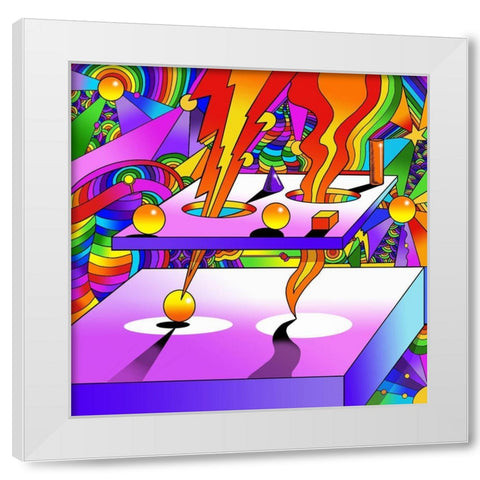 Floating White Modern Wood Framed Art Print by Green, Howie