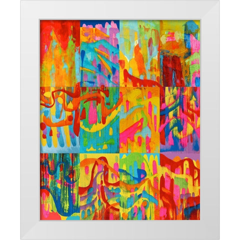 Abstracts-2 White Modern Wood Framed Art Print by Green, Howie