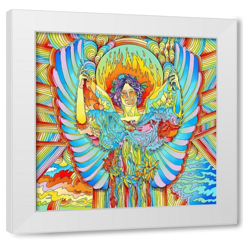 Angel-721 White Modern Wood Framed Art Print by Green, Howie
