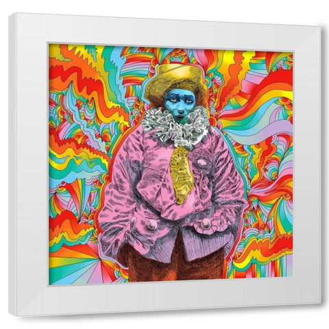 Pierrot White Modern Wood Framed Art Print by Green, Howie