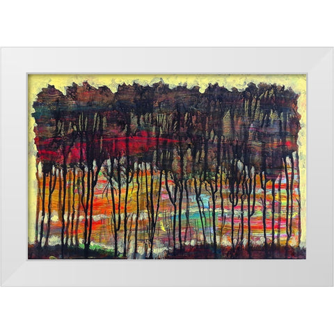 Trees-3 White Modern Wood Framed Art Print by Green, Howie