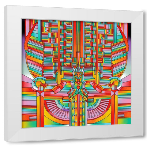 Zeus White Modern Wood Framed Art Print by Green, Howie