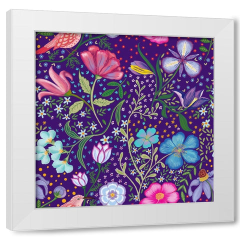 20-72 Harmony Blues White Modern Wood Framed Art Print by HUE and MI and Sangita