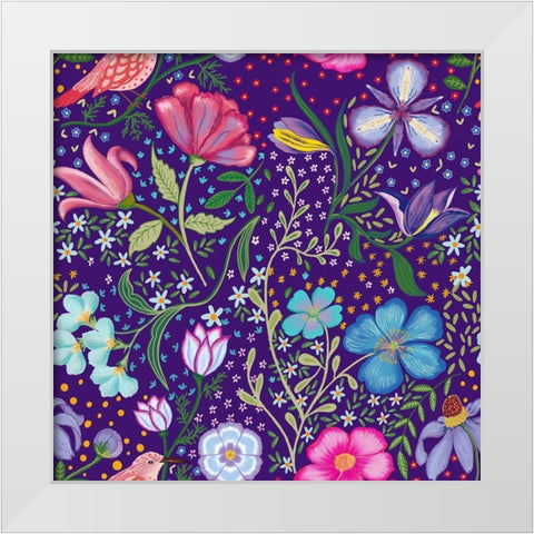 20-72 Harmony Blues White Modern Wood Framed Art Print by HUE and MI and Sangita