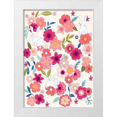 Looking For Fun White Modern Wood Framed Art Print by HUE and MI and Sangita