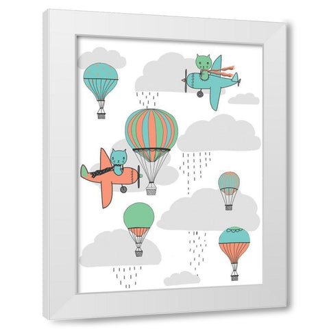 20-32 High Flyer White Modern Wood Framed Art Print by HUE and MI and Sangita