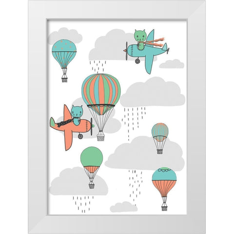 20-32 High Flyer White Modern Wood Framed Art Print by HUE and MI and Sangita