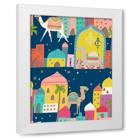 Whos Got The Hump White Modern Wood Framed Art Print by HUE and MI and Sangita