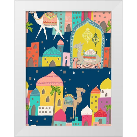 Whos Got The Hump White Modern Wood Framed Art Print by HUE and MI and Sangita