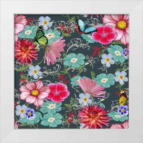 20-62 Pot Pourri White Modern Wood Framed Art Print by HUE and MI and Sangita