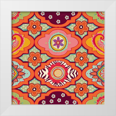 20-75 Gypsy White Modern Wood Framed Art Print by HUE and MI and Sangita