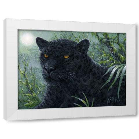 Black Beauty White Modern Wood Framed Art Print by Tift, Jeff