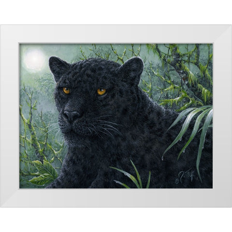 Black Beauty White Modern Wood Framed Art Print by Tift, Jeff