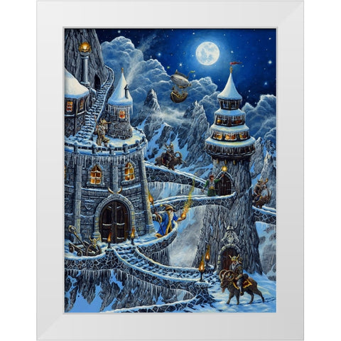 wizards call to arms White Modern Wood Framed Art Print by Tift, Jeff