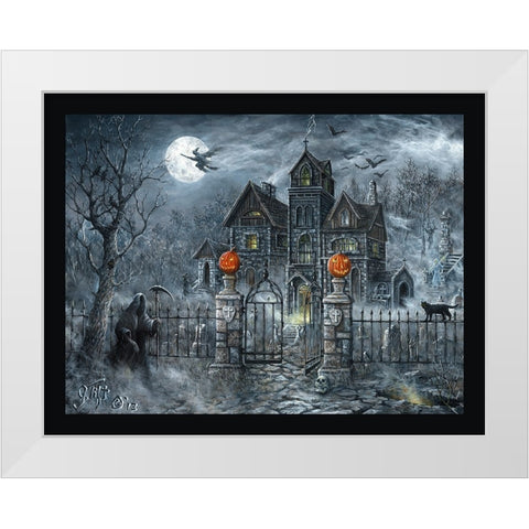 Uninvited Guest White Modern Wood Framed Art Print by Tift, Jeff