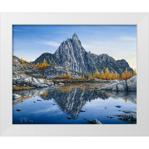 Prusik Peak White Modern Wood Framed Art Print by Tift, Jeff