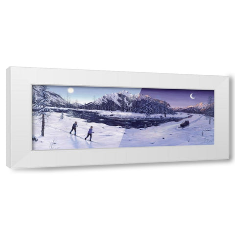 Large Mural White Modern Wood Framed Art Print by Tift, Jeff
