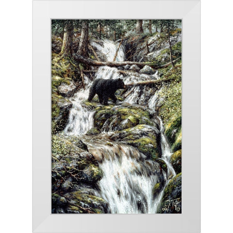 Bear Creek Crossing White Modern Wood Framed Art Print by Tift, Jeff