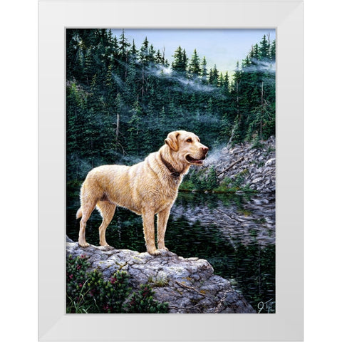 Standing Tall White Modern Wood Framed Art Print by Tift, Jeff